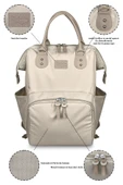 Paris X Pro Kadın ve Anne Bebek Bakım Sırt Çantası Beige thumbnail 2