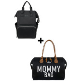 Byebye Mommy Bag Anne Bebek Bakım Ve Kadın Çantası+Silver Anne Bebek Bakım Sırt Çantası ( SIYAH ) - 1