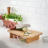 Bambu Ayak Destekli Kesme Tahtası 35x22 cm MeridyenDukkan Sunum Gereçleri - 3