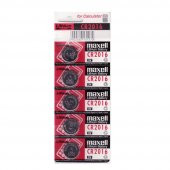 Maxell CR2016 3V Lityum Pil 5li Paket - 1