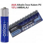 Orion LR03 AAA Alkalin İnce Kalem Pil 12li Paket - 1