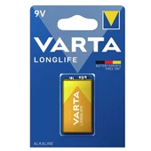 Varta 4122 Longlife Alkalin 9V Pil - 1