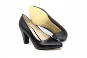 Zerhan 1366 Kadın Siyah Kalın Topuklu Stiletto Ayakkabı - 4