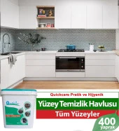 QUICKCARE Dezenfektanlı Yüzey Temizlik Havlusu 400 Yaprak- Limon Kokulu - 3