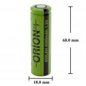 Orion 4500 mAh 450 LAH 1.2 V Ni-MH Şarj Edilebilir Pil - 4