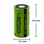 Orion 1.2V Ni-Mh SC 3000mAh Şarj Edilebilir Pil - 2