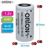 Orion 1.2V Ni-Cd 5/4SC 2300mAh Şarj Edilebilir Pil - 3