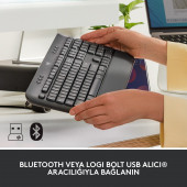 Logitech Signature K650 Bilek Destekli Kablosuz Grafit Klavye 920-010919 - 2