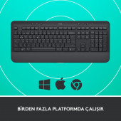 Logitech Signature K650 Bilek Destekli Kablosuz Grafit Klavye 920-010919 - 4