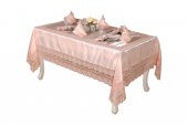 Finezza Gisella Güpürlü Monoray Pudra Sofra Takımı 8kişlk 160x230cm17Prç  - 1230 - 5