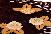 Finezza Mina Kadife Kumaş Kreme Mor Sofra Tk. 8 Kşl. 160x230 cm 26 Prç.  - 1235 - 2