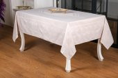 Finezza Aslı Lüx Jakar Polycotton TP Gri Masa Örtüsü 160x220 cm - 1055 - 1237 - 2