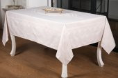 Finezza Aslı Lüx Jakar Polycotton TP Gri Masa Örtüsü 160x220 cm - 1055 - 1237 - 3