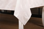 Finezza Aslı Lüx Jakar Polycotton TP Gri Masa Örtüsü 160x220 cm - 1055 - 1237 - 4