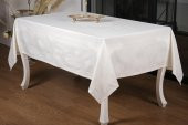 Finezza Aslı Lüx Jakar Polycotton TP Kumaş  Masa Örtüsü 160x300 cm - 1239 - 8