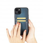 Bouletta Apple iPhone 14 Pro Max Uyumlu Deri Arka Kapak FXCP BRN4 - 2