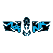 GP Kompozit CF Moto 250 NK 2018-2022 Uyumlu Tank Pad Turkuaz - 1