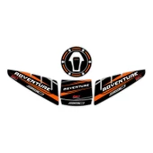 GP Kompozit KTM 390 Adventure 2020-2024 Uyumlu Tank Pad Seti Siyah-Turuncu - 1
