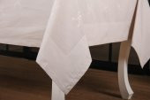Finezza Rana Lüx Jakar Polycotton Gri Kumaş Masa Örtüsü 160x220 cm - 1242 thumbnail 5