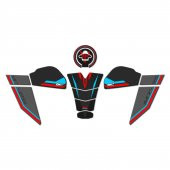 GP Kompozit Yamaha MT-25 2020-2024 Uyumlu Tank Pad Seti Mavi-Kırmızı - 2