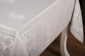 Finezza Raya Lüx Jakar Bambu Kumaş Gri Masa Örtüsü 160x220 cm  - 1243 - 5