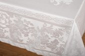 Finezza Raya Lüx Jakar Bambu Kumaş Gri Masa Örtüsü 160x220 cm  - 1243 - 12