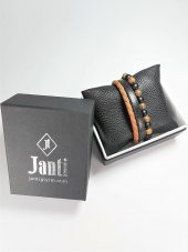 JTSS22KOB1097 JANTİ HAKİKİ DERİ MIKNATIS KAPAMA MAZI AĞACI ONYX DOĞALTAŞ KOMBİN BİLEKLİK KUTULU - 3