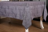 Finezza Ayda Lüx Jakar Polycotton Füme TP Kumaş  Masa Örtüsü 160x220 cm - 1244 - 5