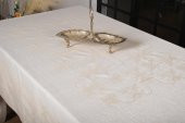 Finezza Ayda Lüx Jakar Polycotton Bej TP Kumaş  Masa Örtüsü 160x220 cm - 1246 - 11