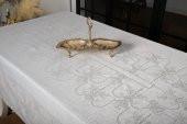 Finezza Ayda Lüx Jakar Polycotton Taş TP Kumaş  Masa Örtüsü 160x220 cm - 1247 - 6