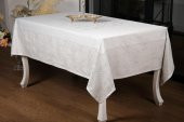 Finezza Ayda Lüx Jakar Polycotton Taş TP Kumaş  Masa Örtüsü 160x220 cm - 1247 - 8