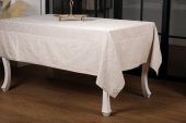 Finezza Ayda Lüx Jakar Polycotton Gri TP Kumaş  Masa Örtüsü 160x220 cm - 1248 - 2
