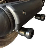 GP Kompozit Yamaha XMAX 250 / 300 2018-2024 Uyumlu Egzoz Koruma Takozu Siyah - 6