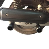 GP Kompozit Yamaha XMAX 250 / 300 2018-2024 Uyumlu Egzoz Koruma Takozu Siyah - 3
