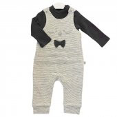 Tongs Baby Kapitone Salopet Takım - Füme - 68 cm - 1