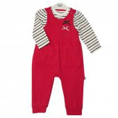 Tongs Baby Sweet Cat Salopet Takım - Kırmızı - 62 cm - 1