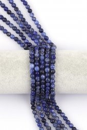 Sodalit Doğal Taş Dizi 6 mm Fasetli Küre Kesim thumbnail 1