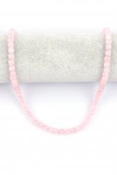 Pembe Kuvars Doğal Taş Dizi 6 mm Fasetli Küre Kesim thumbnail 2