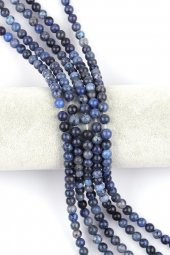 Dumortierite Doğal Taş Dizi 6 mm Küre Kesim thumbnail 1