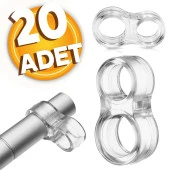 Şeffaf Silikon Kapı Durdurucu Tutucu Pencere Kolu Stoperi Kapı Tamponu (20 ADET) - 1