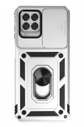 Samsung Galaxy M33 Kılıf Pars Lens Yüzüklü Standlı Silikon Kılıf - 7