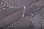 Finezza Aslı Lüx Jakar Polycotton TP Kumaş  Füme Masa Örtüsü 160x300 cm  - 1255 - 2