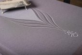 Finezza Aslı Lüx Jakar Polycotton TP Kumaş  Füme Masa Örtüsü 160x300 cm  - 1255 - 8
