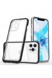 iPhone 12 Pro Kılıf Lims Arkası Şeffaf Tasarım Silikon Kılıf - 1
