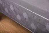 Finezza Aslı Lüx Jakar Polycotton  TPKumaş  Füme Masa Örtüsü 160x220 cm  - 1256 - 4
