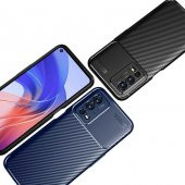 Oppo A55 4G Kılıf Focus Karbon Kamera Korumalı Silikon Kılıf - 3