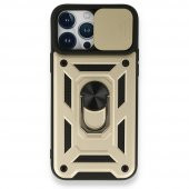 iPhone 13 Pro Max Kılıf Pars Lens Yüzüklü Standlı Silikon Kılıf - 2