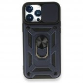iPhone 13 Pro Max Kılıf Pars Lens Yüzüklü Standlı Silikon Kılıf - 5