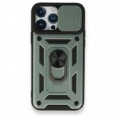 iPhone 13 Pro Max Kılıf Pars Lens Yüzüklü Standlı Silikon Kılıf - 6