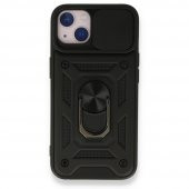 iPhone 13 Kılıf Pars Lens Yüzüklü Standlı Silikon Kılıf - 1